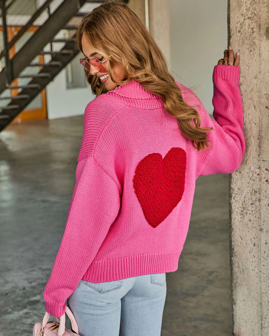 Love of Mine Heart Graphic Mockneck Sweater | VICI