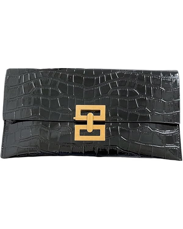 Verdusa Women's Clutch Evening Bags Trendy Envelope Handbags Metallic Purses Formal Wedding | Amazon (US)