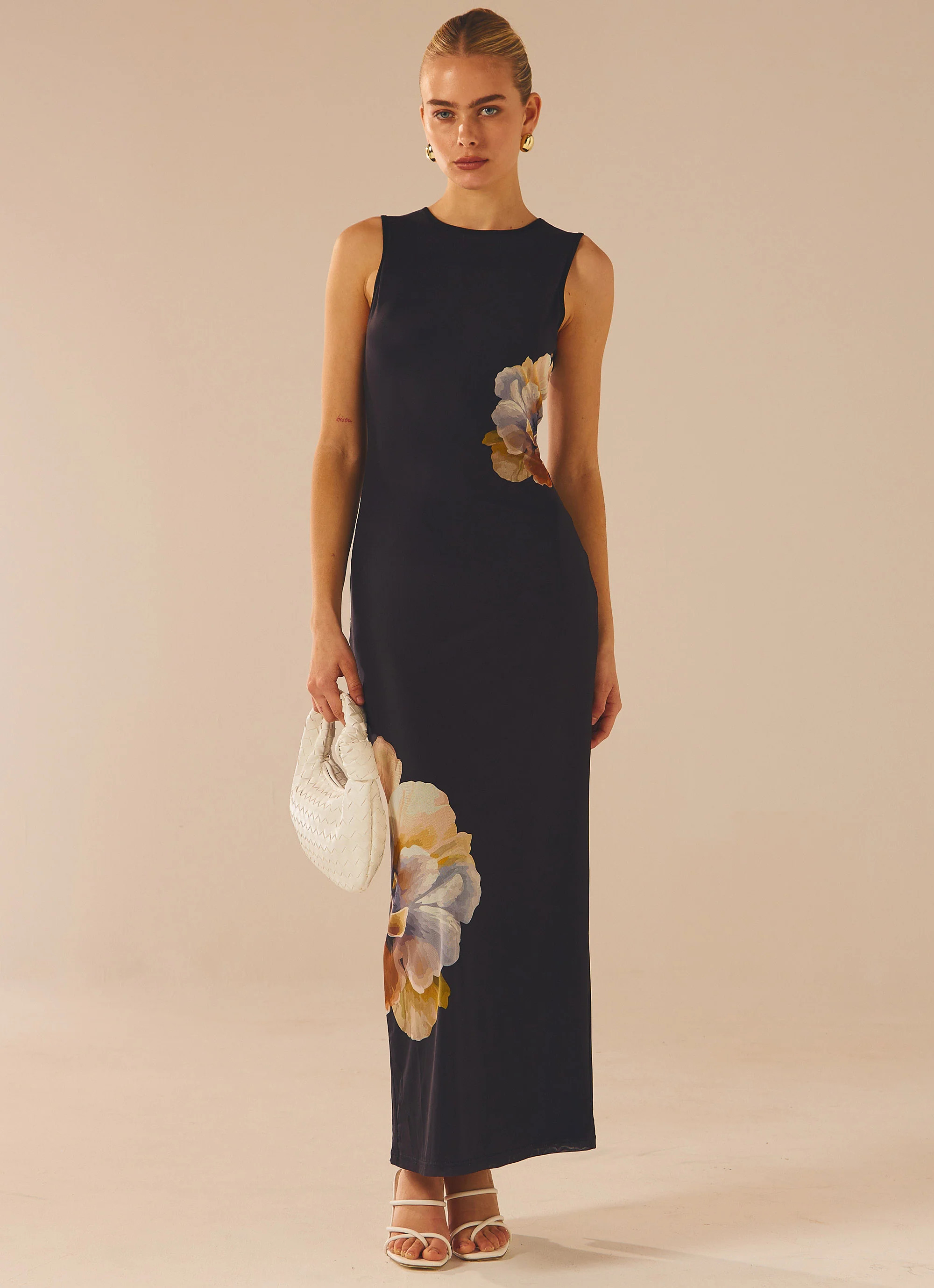 Side Effects Mesh Maxi Dress - Black Orchid | Peppermayo (Global)