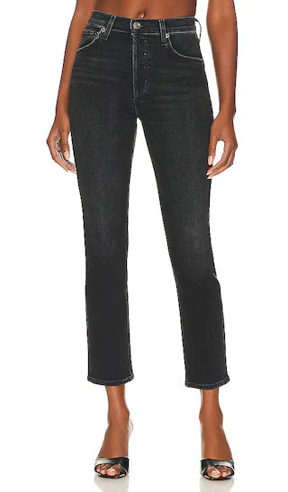 Riley Long High Rise Straight in Panoramic | Revolve Clothing (Global)