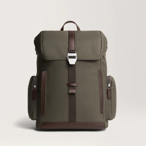 Large Travel Backpack - Nylon - Dark Green | Carl Friedrik