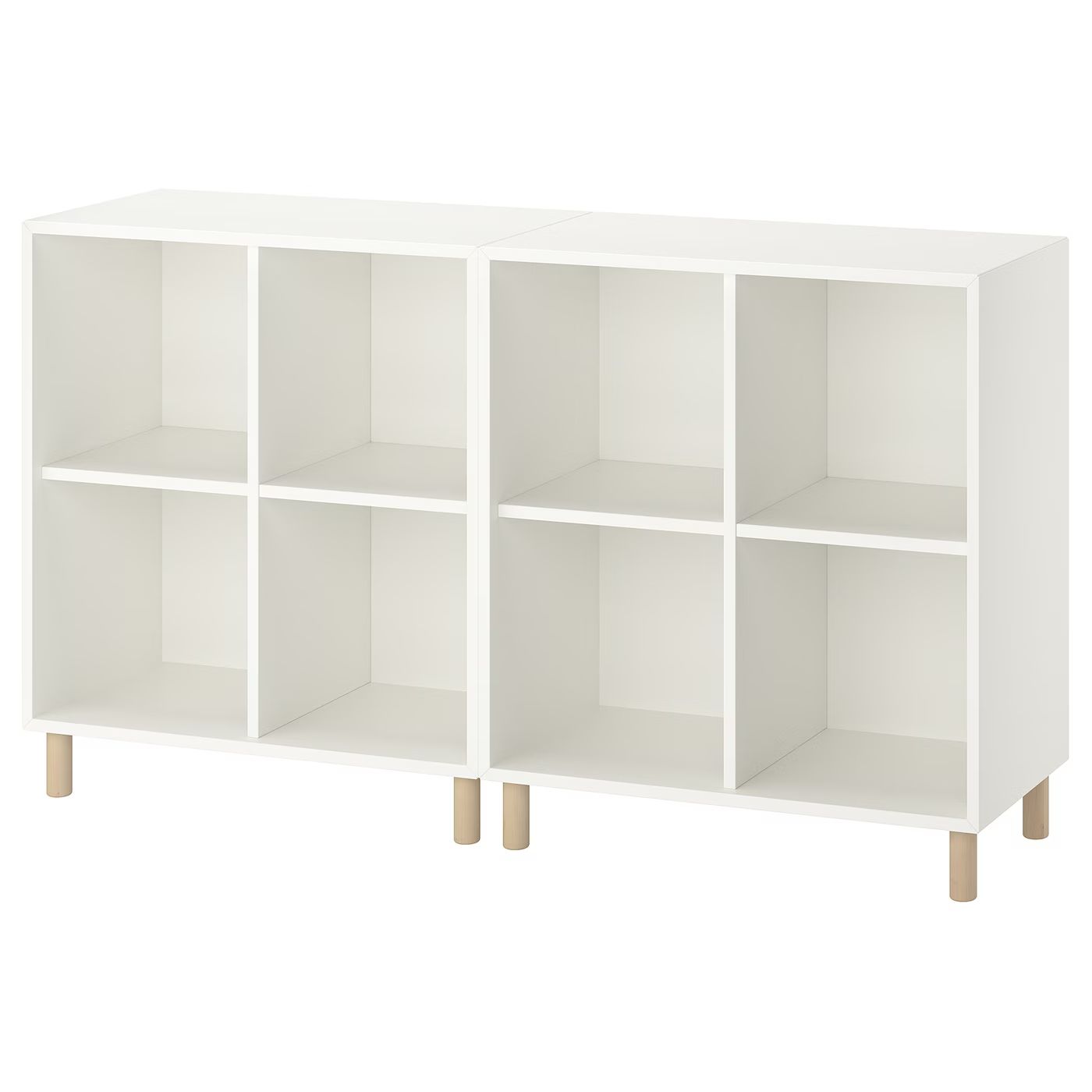 EKET Schrankkombination/Beine, weiß/Holz, 140x35x80 cm - IKEA Deutschland | IKEA (DE)