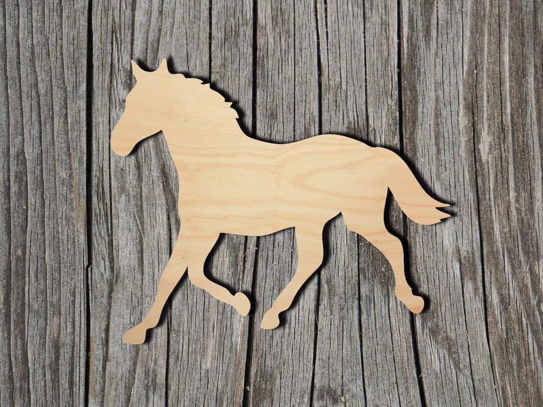 Horse Shape -  Laser Cut Unfinished Wood Cutout Shapes - Always check sizes and measure | Etsy (CAD)