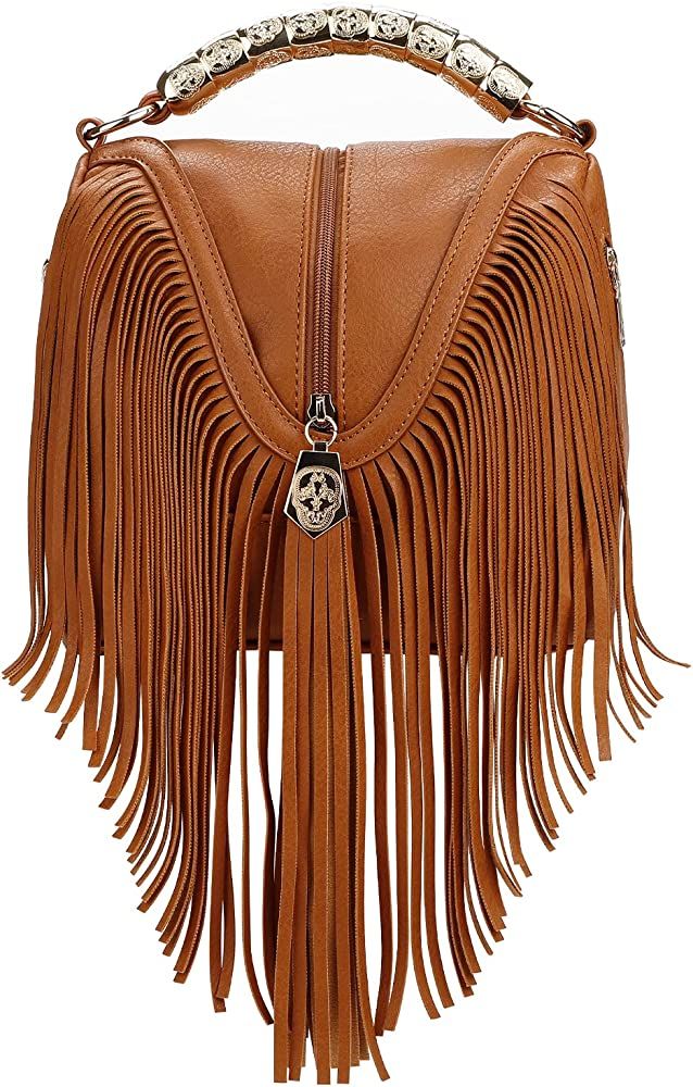 UKENENG Women's Crossbody Bag Shoulder Bag with Tassel | Amazon (US)