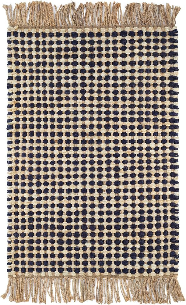 Dash & Albert Kuba Black Handwoven Jute Rug, 9.5 X 13.5 Feet, Black Geometric Pattern | Amazon (US)