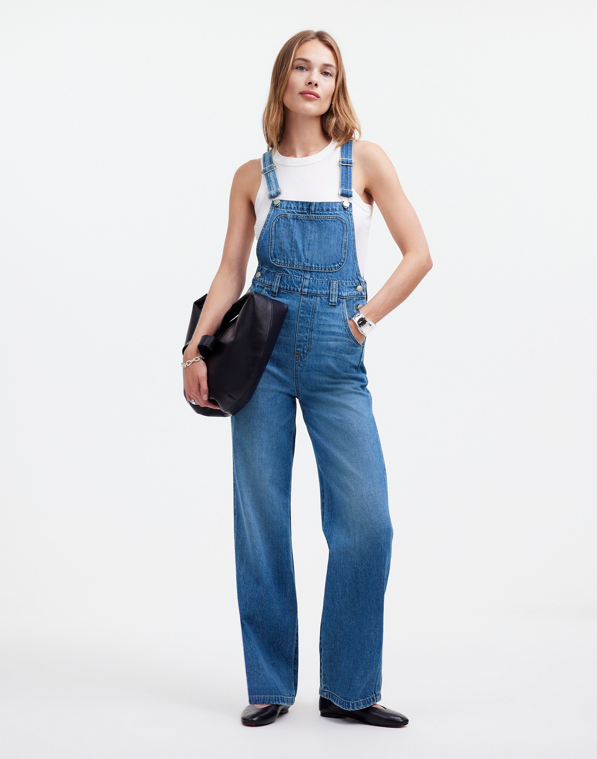 Wide-Leg Overalls in Noreen Wash | Madewell