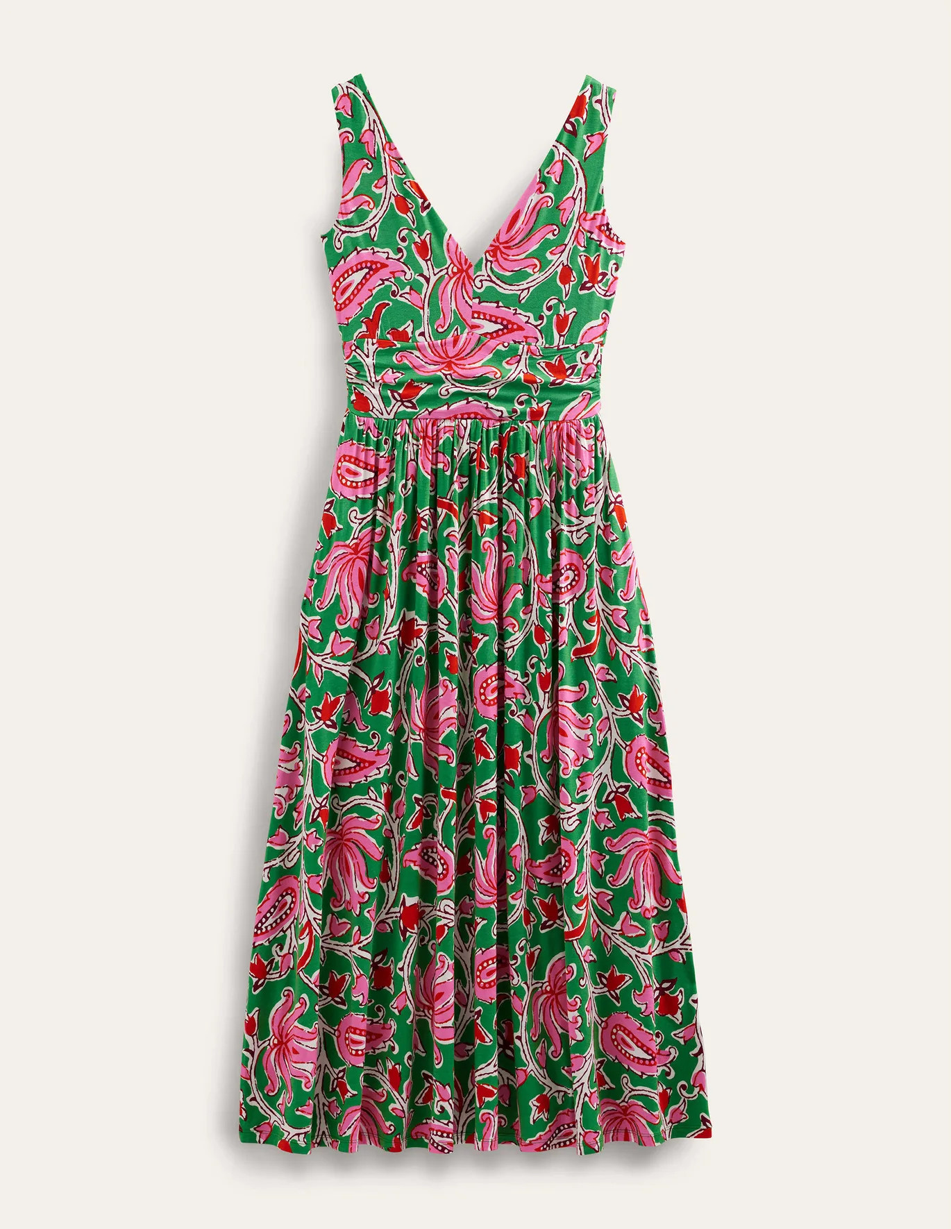 Sleeveless Jersey Maxi Dress - Lime, Botanic Vine | Boden (US)