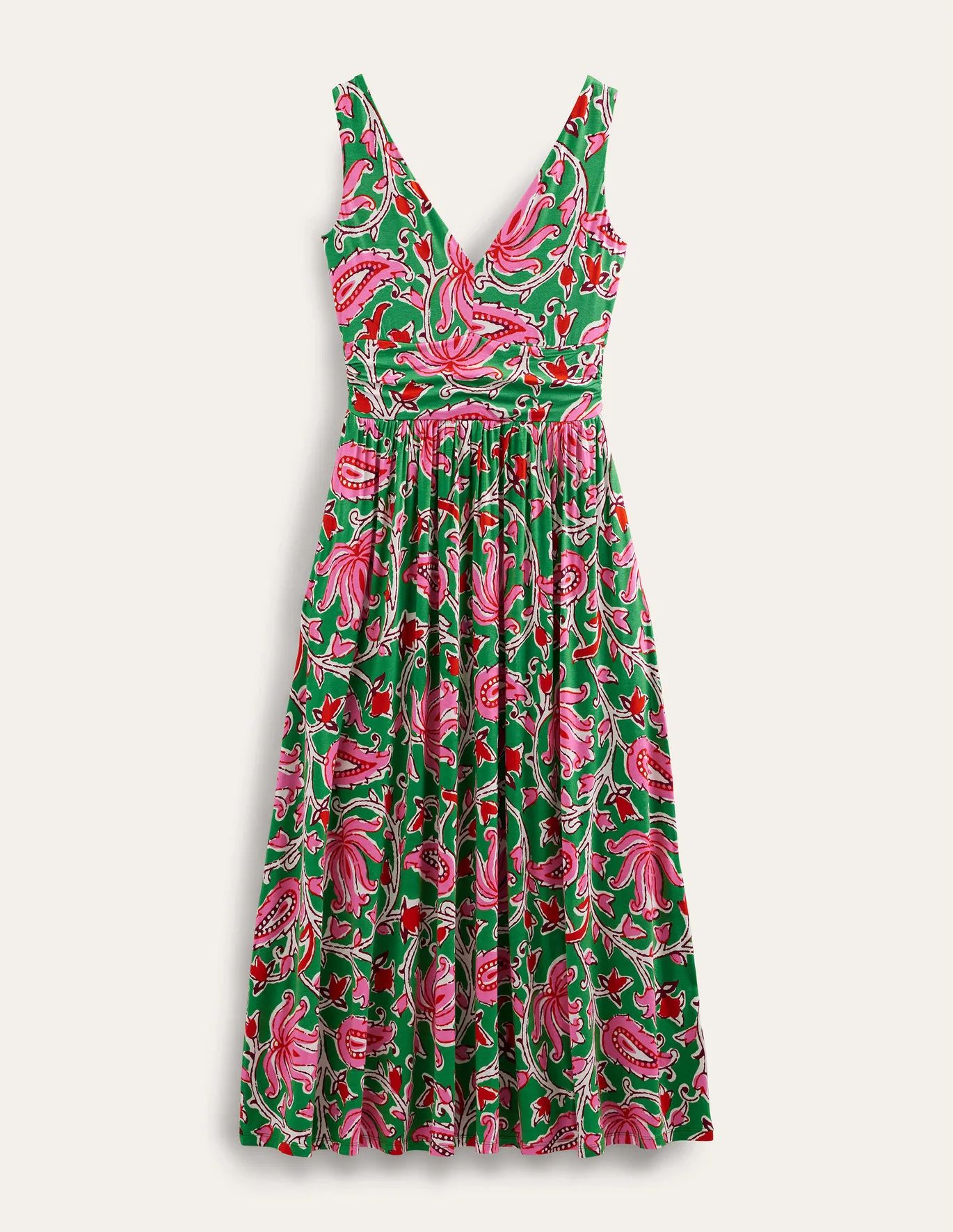 Sleeveless Jersey Maxi Dress - Lime, Botanic Vine | Boden (US)
