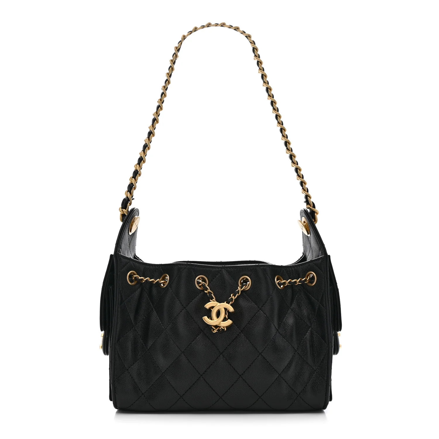 Caviar Quilted Mini Chanel 25 Handbag Black | FASHIONPHILE (US)