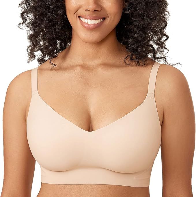 Women's Wireless Bras Comfortable Bralette No Underwire Seamless Bra Invisible Padded Support Smo... | Amazon (US)