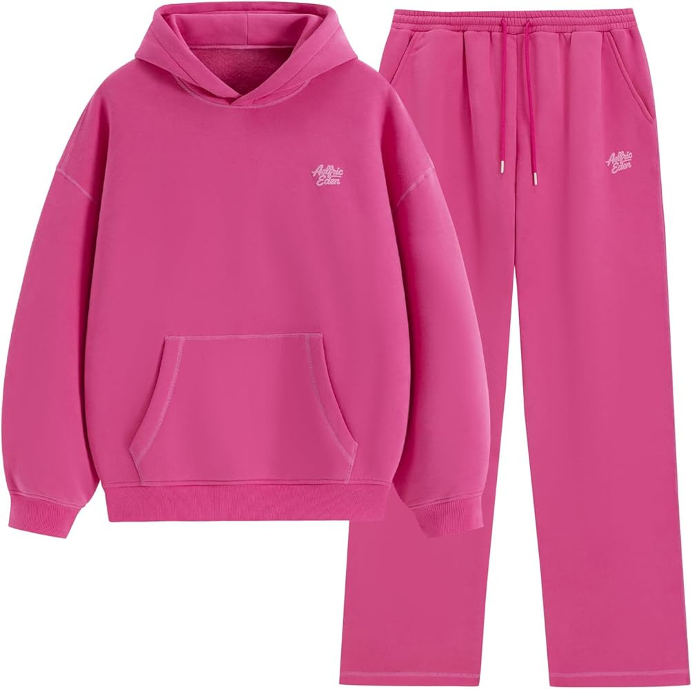 Aelfric Eden Womens Sweatsuits 2 Piece Set Oversized Fleece Hoodie and Sweatpants Track Suits Swe... | Amazon (US)