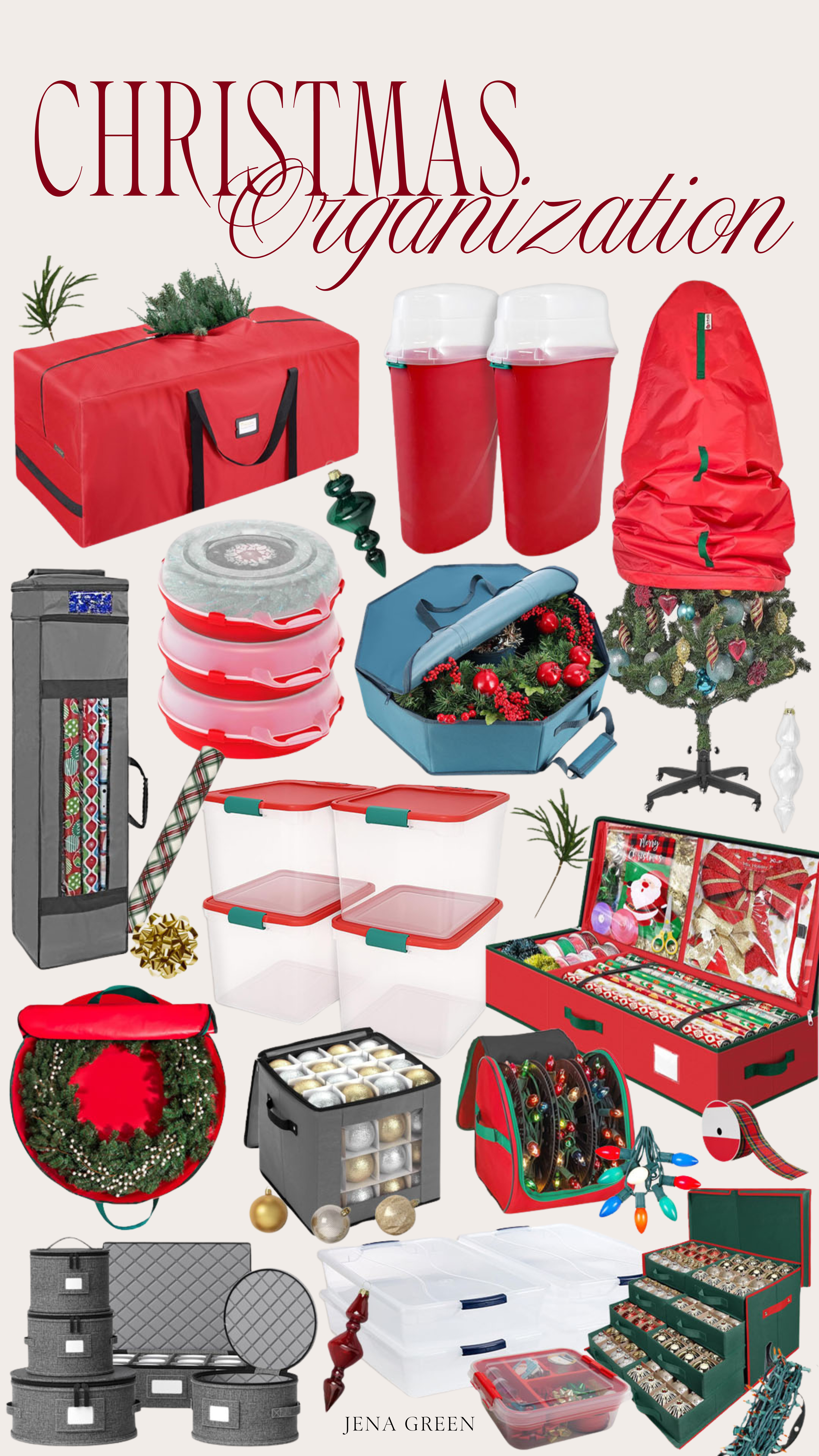 Christmas Storage | Christmas Organization | Holiday Storage | Holiday Organization 

 #LTKHoliday #LTKHome #LTKFindsUnder100