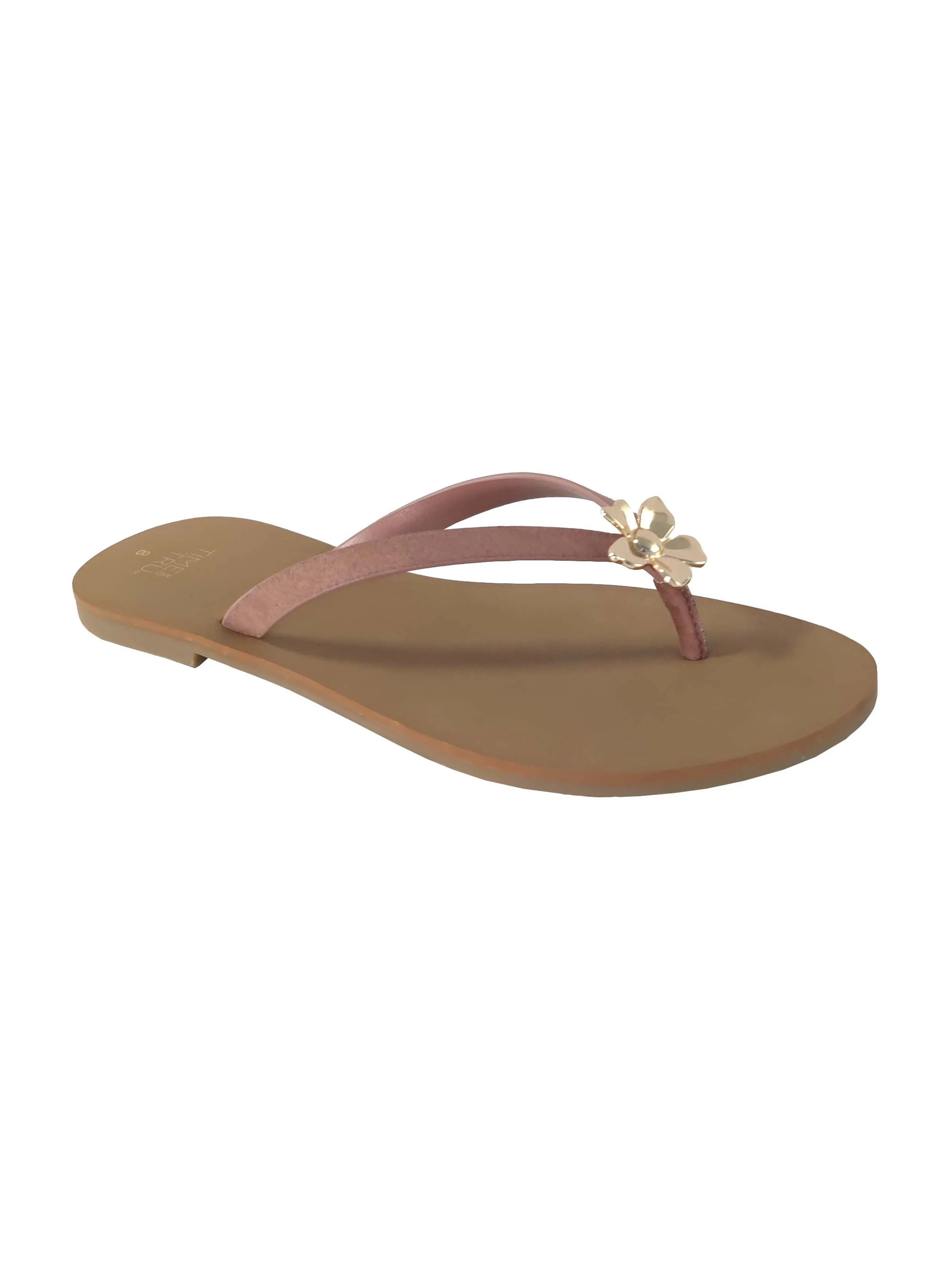 Time and Tru Women's Ornament Thong Sandals - Walmart.com | Walmart (US)