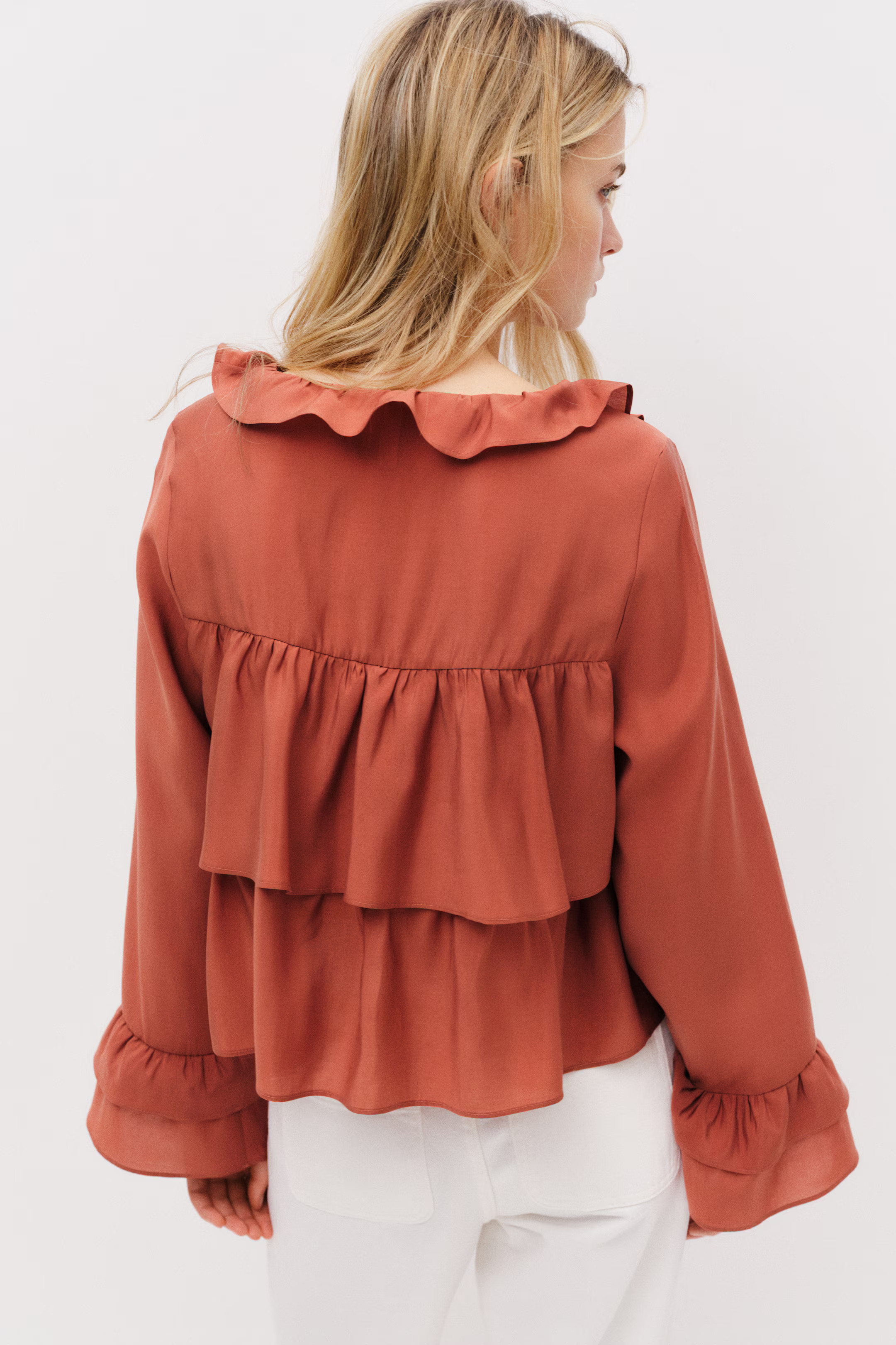 Ruffle-Trimmed Blouse | H&M (US + CA)