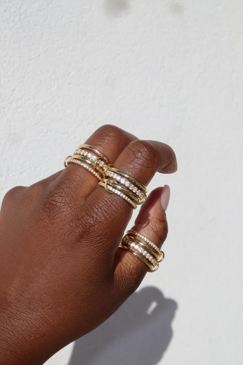 Lux Stackd Ring - Mixd Metal | Garnished in Gold