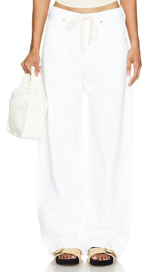 Citizens of Humanity Brynn Drawstring Wide Leg in White. - size 25 | Revolve Clothing (Global)