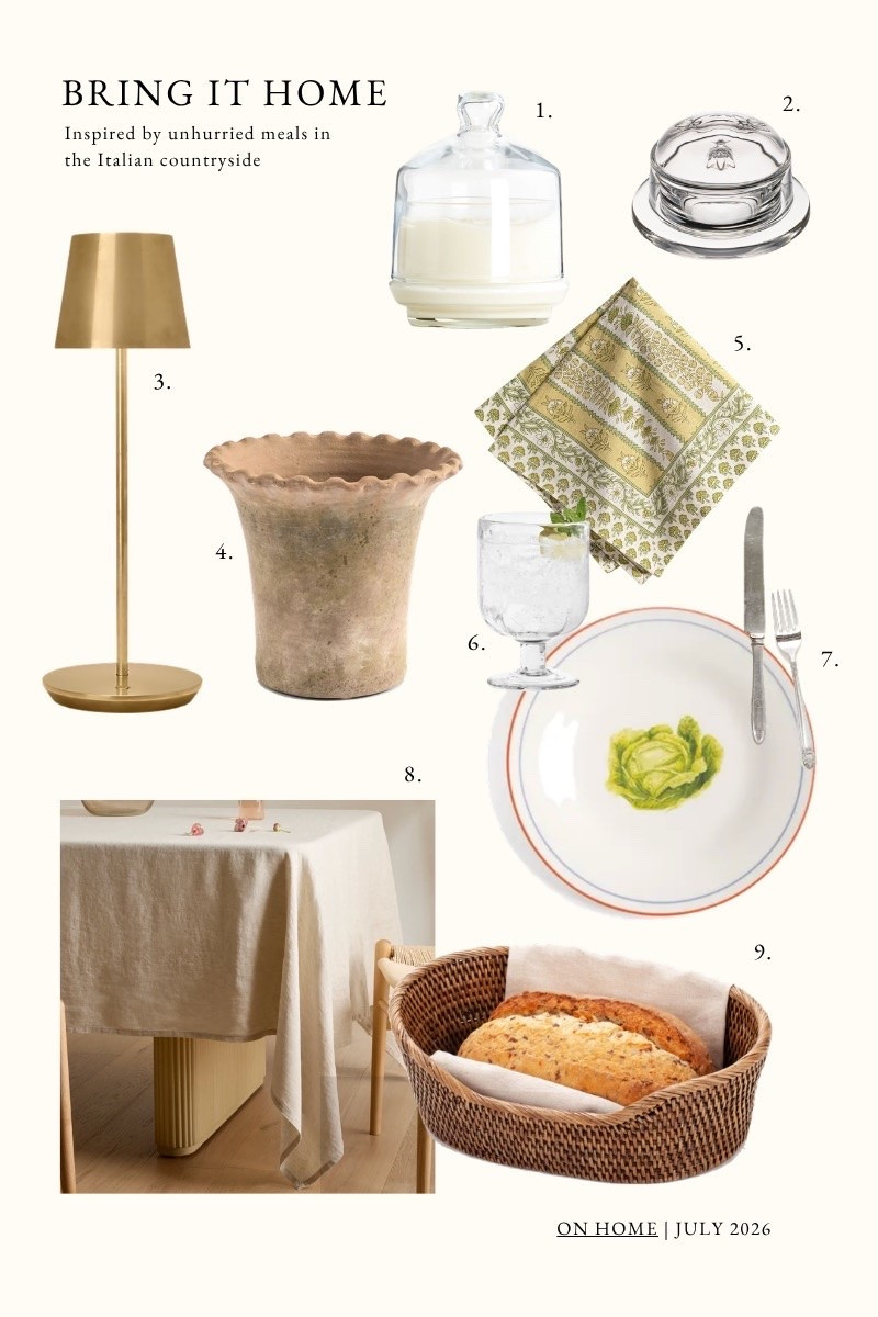 Inspired by the unhurried meals in the Italian countryside

#LTKTravel