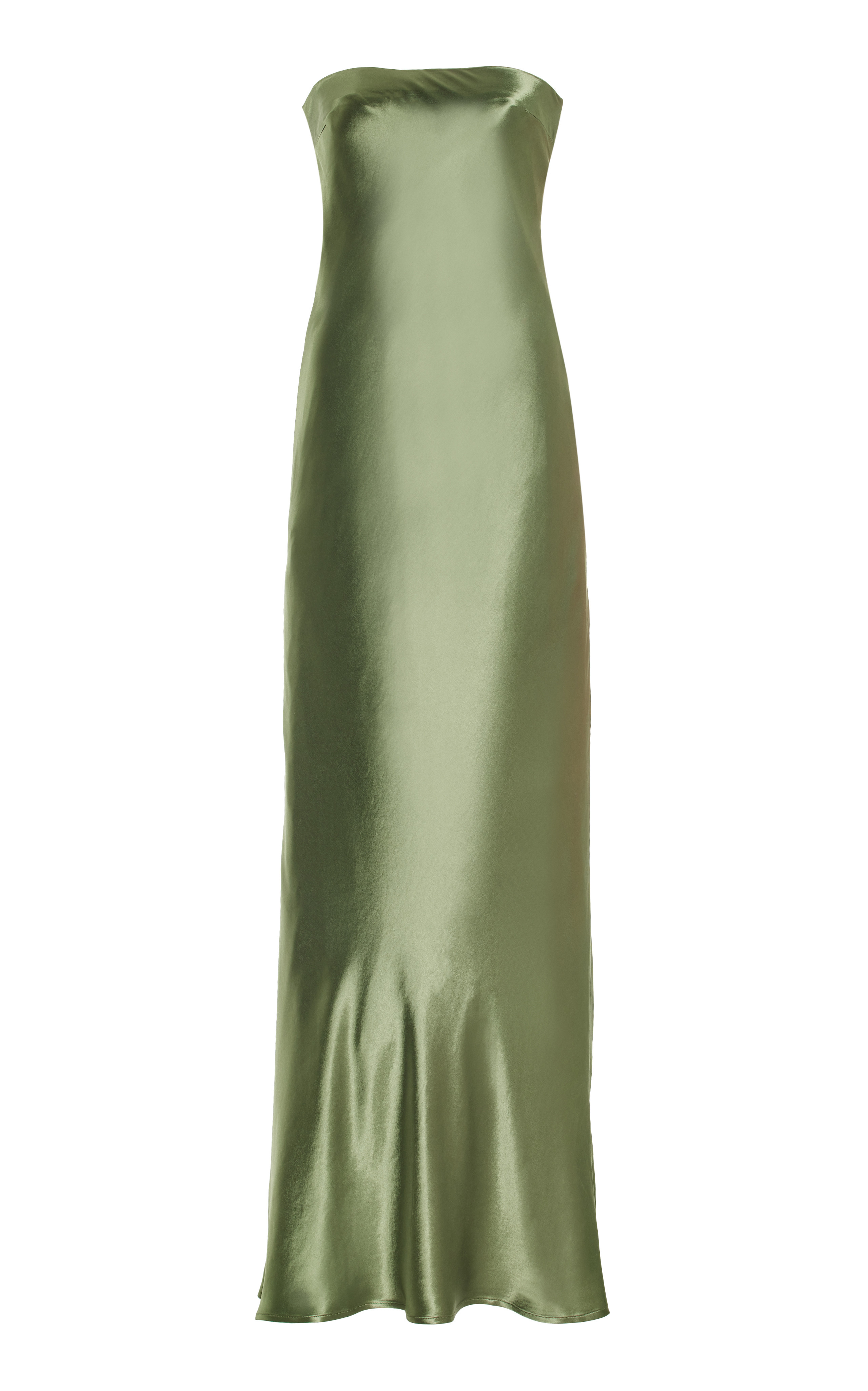 Tie-Back Satin Strapless Maxi Slip Dress | Moda Operandi (Global)