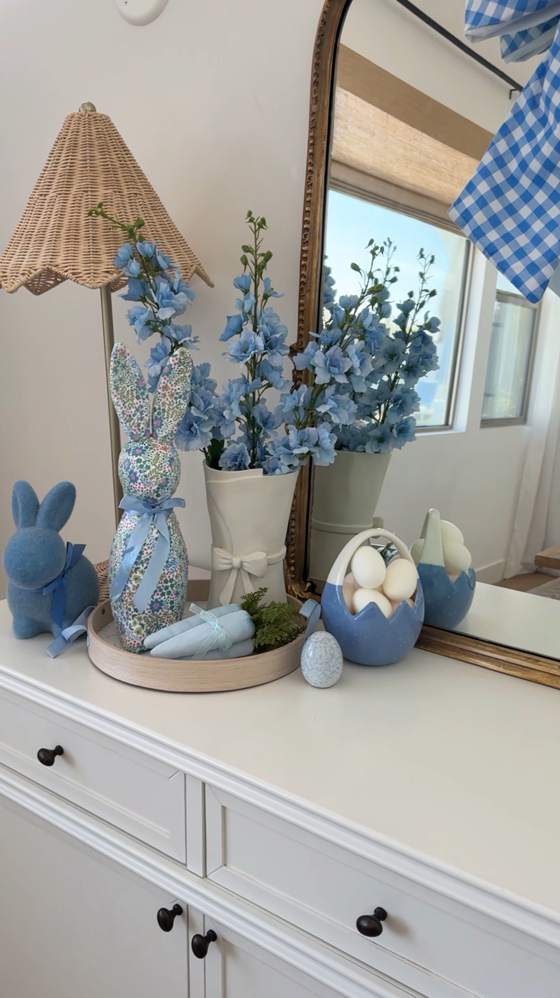 New spring and Easter decor finds and how I styled them in my home! Walmart finds, Target haul, Target decor, Easter, spring decorating, blue decor, bunny decor 

#LTKSeasonal #LTKHome #LTKWatchNow