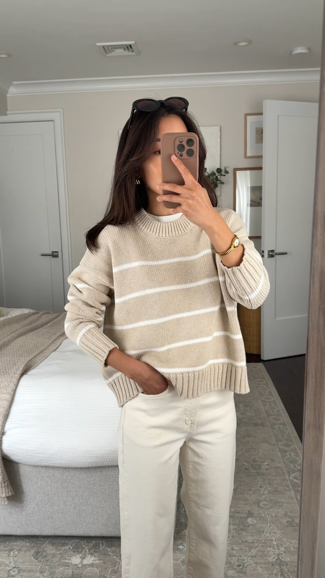 Back in stock: Classic 100% cotton striled sweater XS in several colors.

Relaxed wider fit. Not too long for petites. Also comes in a lighter weight linen-cotton blend now. I've had this for a few years and it's held up well. Great look for less for much pricier ones. 

 #LTKPetite
