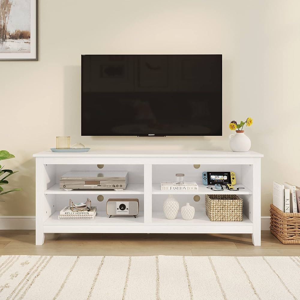 Panana TV Stand, Classic 4 Cubby TV Stand for 60 inch TV, Entertainment Center Media Television S... | Amazon (US)