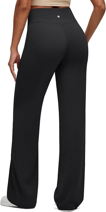 G4Free BareFeel Womens Wide Leg Yoga Pants Cross Waist High Stretch Waist Casual Trousers with Zi... | Amazon (US)