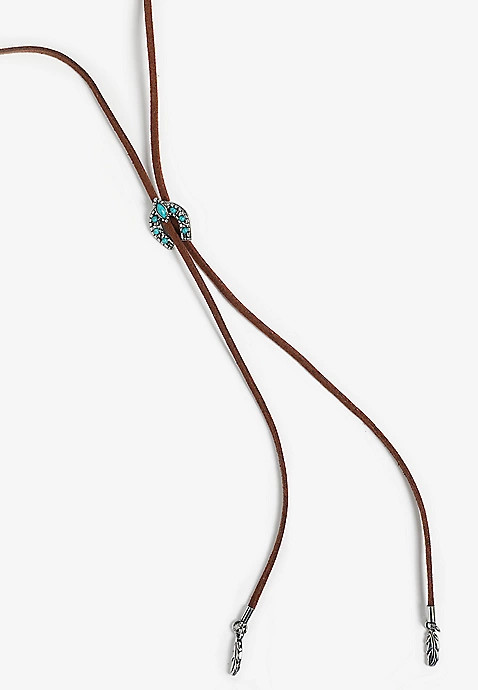 Coastal Cowgirl Horseshoe Cord Necklace | Maurices