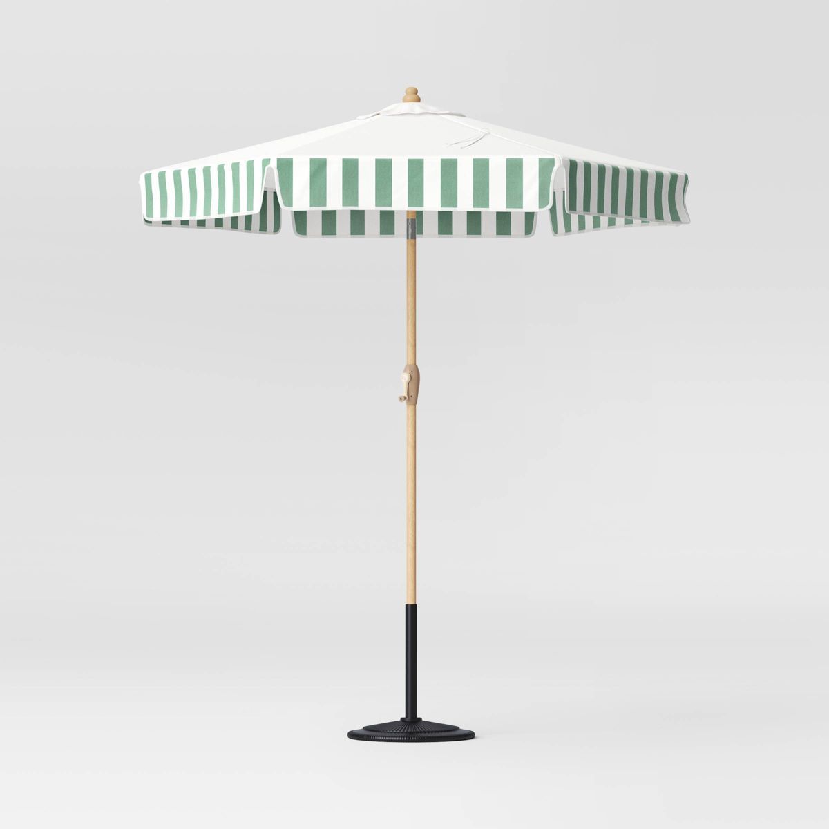 Round Valance Outdoor Patio Market Umbrella Green Sprinkle Stripe - Threshold™ designed with St... | Target