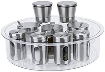 Amazon.com - Ambergron Clear Lazy Susan Turntable 12", Cabinet Organizer for Spice, Kitchen, Bath... | Amazon (US)