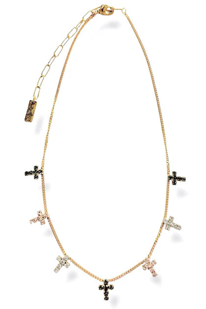 TOVA Multi Cross Candy Glam Blush Necklace | The Willow Tree