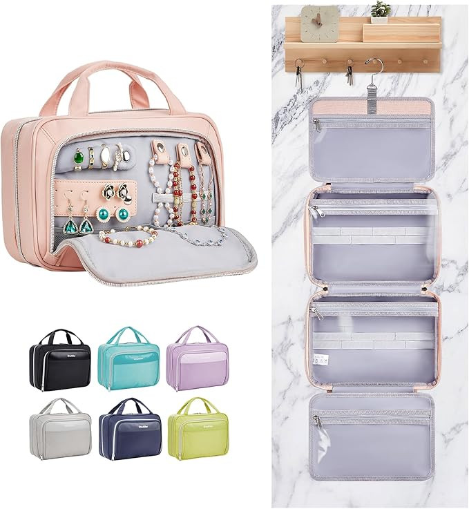 OlarHike Travel Toiletry Hanging Bag Waterproof Bags, Makeup bag, Toiletries, Jewelry, Travel Ess... | Amazon (US)