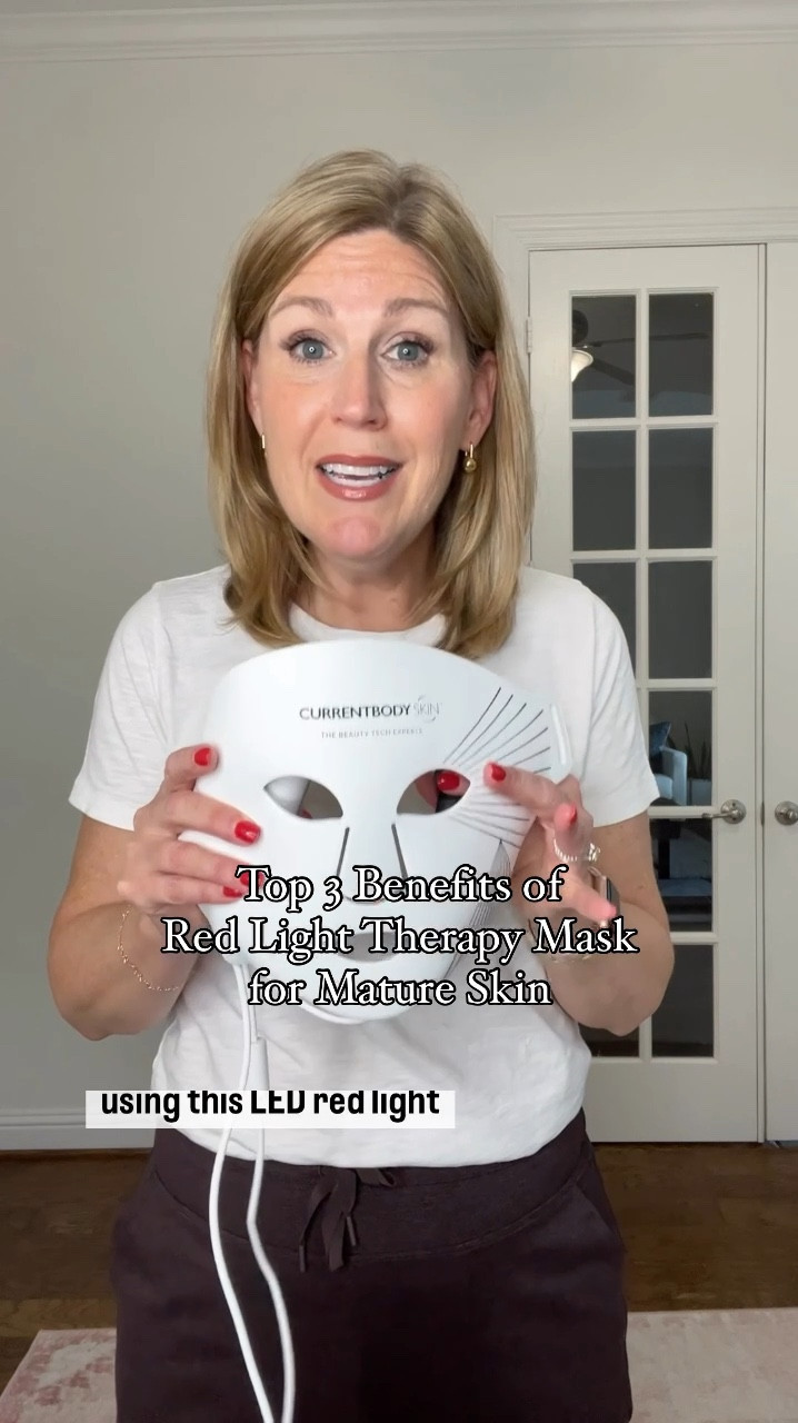 Top 3 benefits of using red light therapy in my mature skincare:

1. It’s Non-invasive: no injectables, no botox, no fillers, no pain, no downtime
2. It Increases collagen: LED red light therapy enhances collagen production capability, significantly reducing fine lines, wrinkles, and redness, leaving younger-looking skin.  Smooths fine lines and wrinkles
3. Stay at home: No need to get out of your jammies for this! You can use it in the morning or evening. It fits into YOUR schedule!
It only takes ten minutes daily. It’s lightweight. Easy to use proven technology.

I have a discount code for all of the Current Body skin products!
Use code: LULULOVES for 20% off.


#LTKBeauty #LTKGiftGuide #LTKCyberWeek