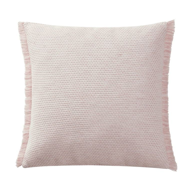 My Texas House Kailey 18" x 18" Blush Pink Bunny Cotton Decorative Pillow | Walmart (US)