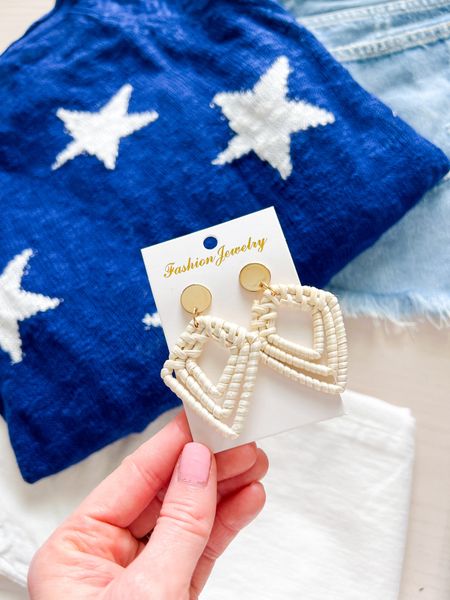 Summer outfit 
Fourth of July outfit 
Earrings - love these - come in a pack and are lightweight 

#LTKFindsUnder50 #LTKSeasonal #LTKBeauty