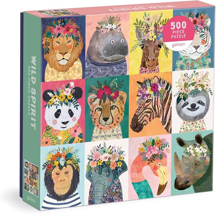 Galison Wild Spirit 500 Piece Puzzle from Galison - 20" x 20" Beautifully Illustrated Puzzle, Thi... | Amazon (US)