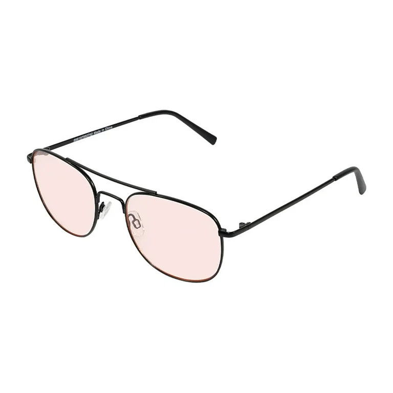 Aray Matte Black Night Driving Glasses Sunglasses in Rose Lens for Adults | Walmart (US)