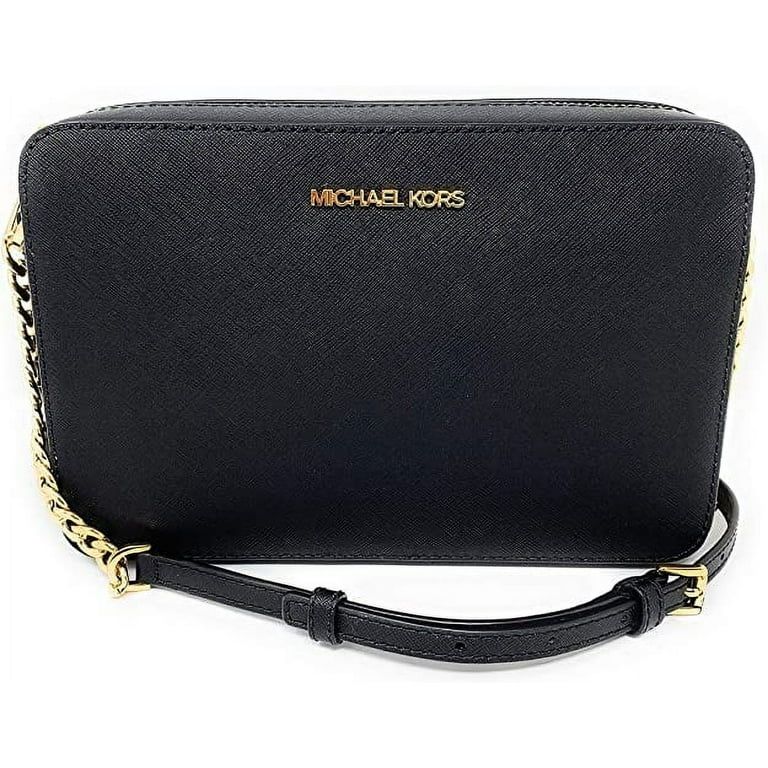 Michael Kors Jet Set Large East West Crossbody Black Saffiano | Walmart (US)