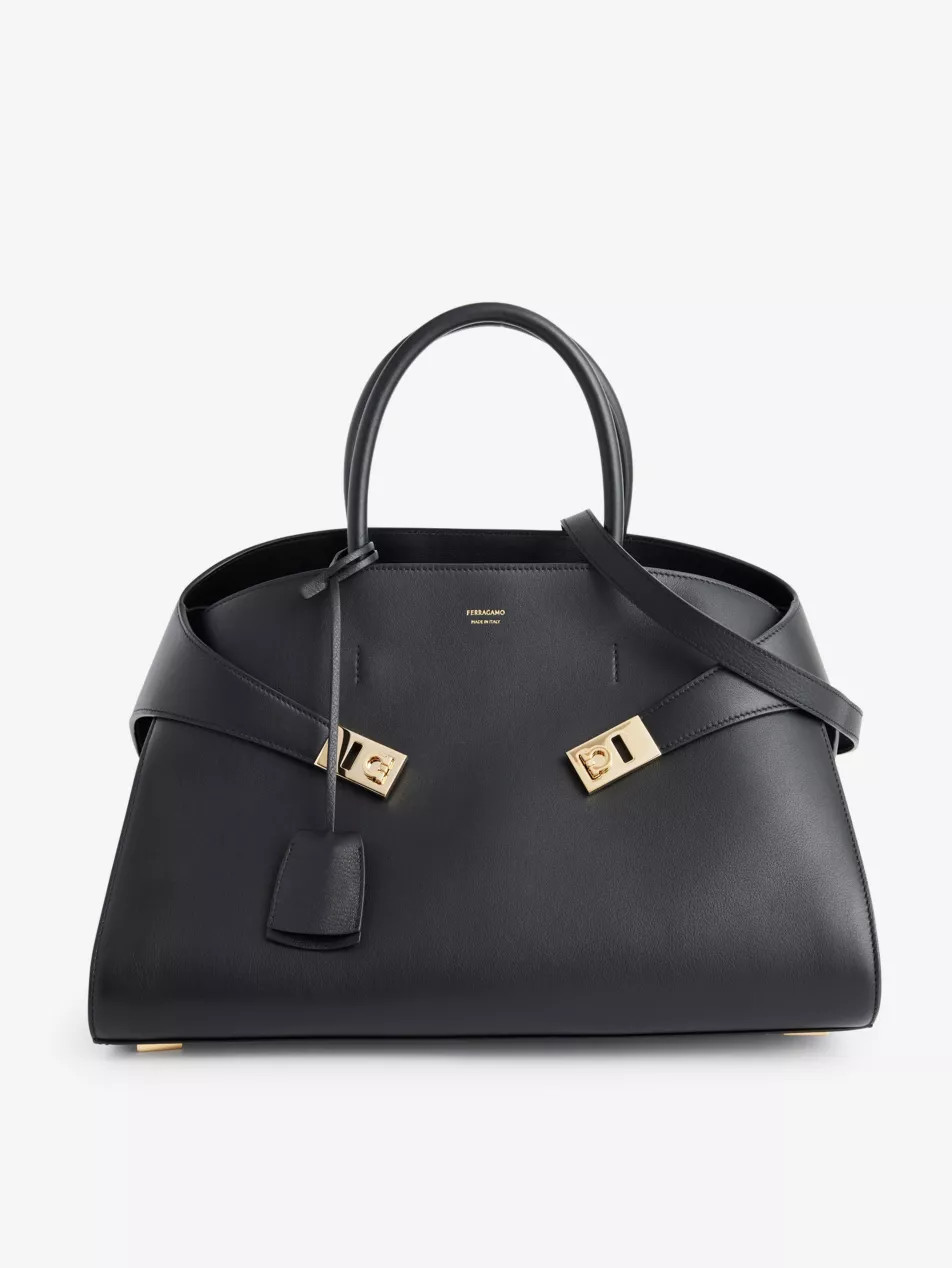 Hug medium leather top-handle bag | Selfridges