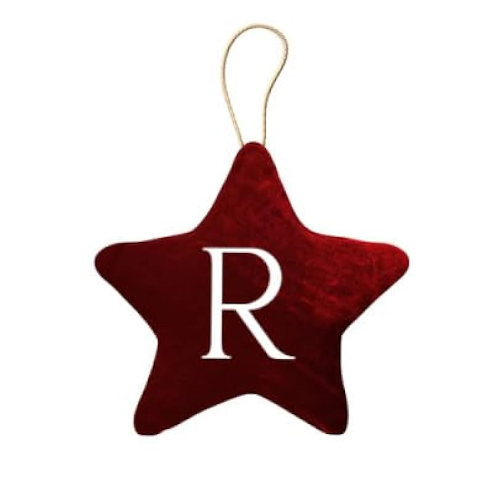 Zima Blue Premium Velvet Letter Sign Initial Christmas Tree Ornament Decorations, Plush Decoratio... | Amazon (US)