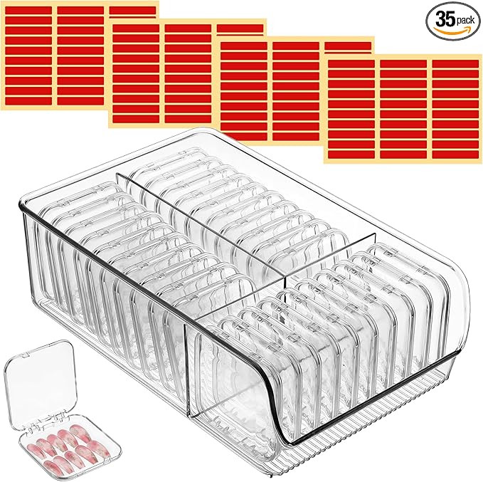 Amazon.com: Lemecima 30 Pcs Press On Nail Storage Box Set with Acrylic Display Case Organizer - P... | Amazon (US)