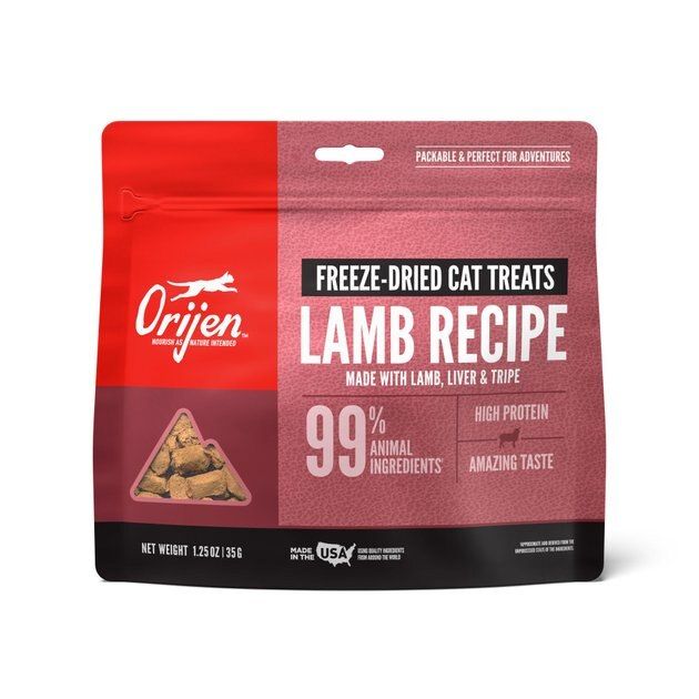 ORIJEN Grass-Fed Lamb Formula Grain-Free Freeze-Dried Cat Treats, 1.25-oz bag - Chewy.com | Chewy.com