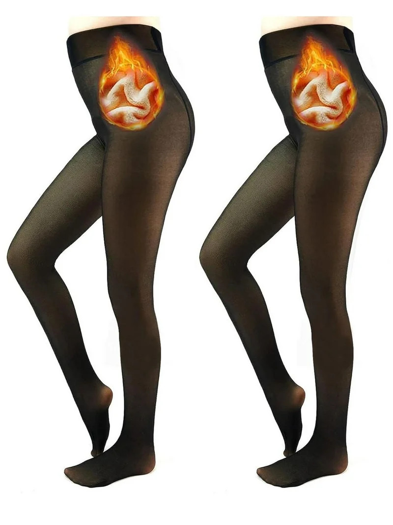 Fleece Lined Tights, LOFIR Sheer Tights, Winter Thermal Pantyhose for Women, Fake Translucent  2 ... | Walmart (US)