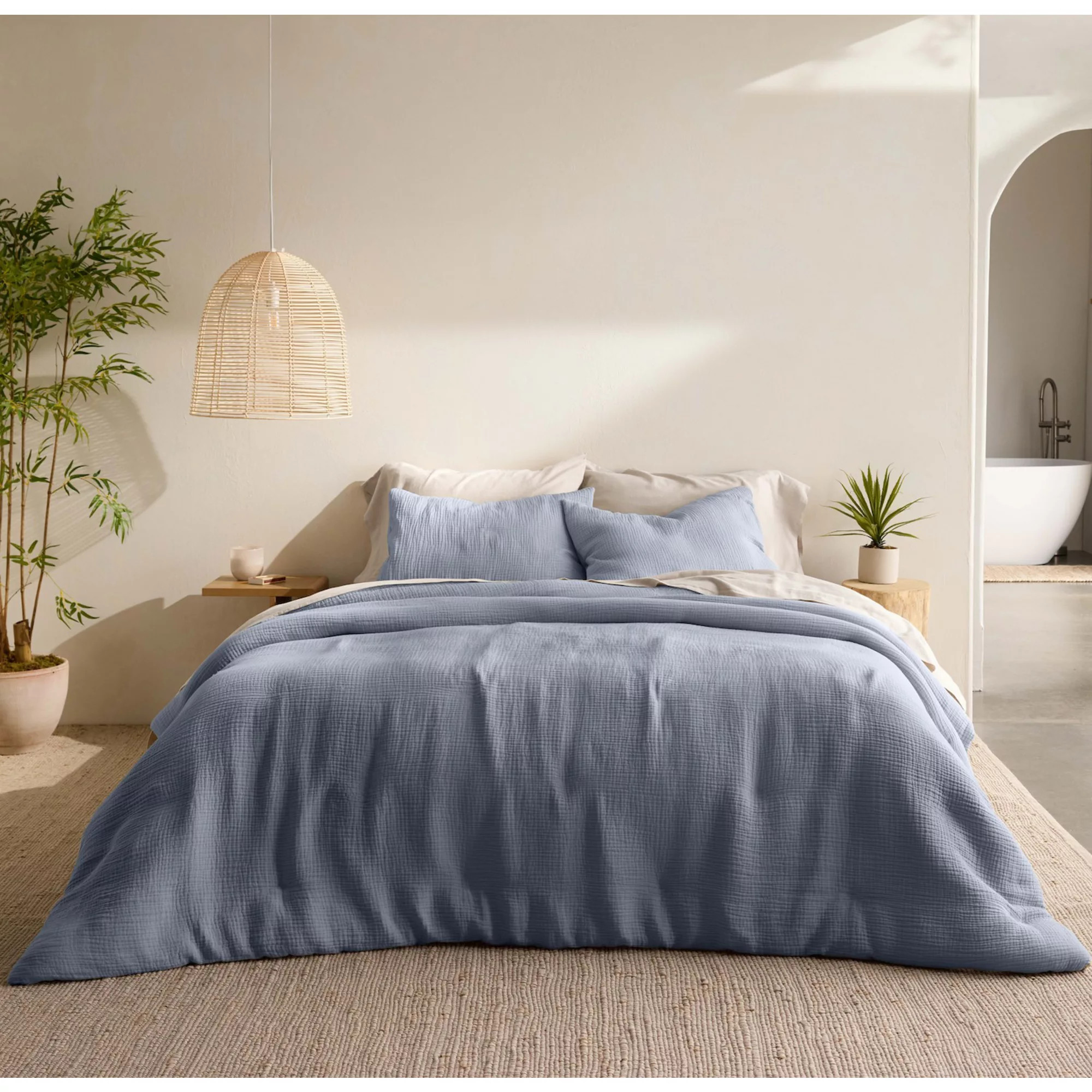 Miryana Crinkle 3-pc. Cotton Duvet Set with Shams | Kohl's