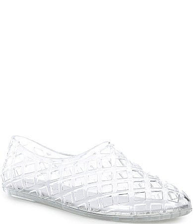 Jeffrey Campbell Jellz Clear Jelly Slip On Flats - 9 | Dillard's