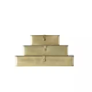 Decorative Metal Boxes with Gold Finish Set | Michaels Stores