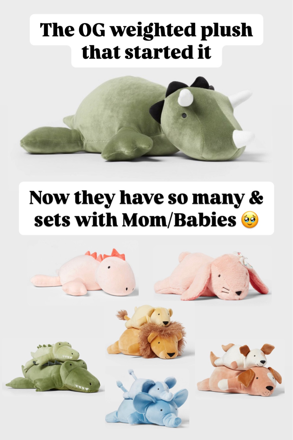 Weighted Plush 🥺 10 Star Reviews ✨
Minis * large * and Mama/baby sets 🤍

#LTKBaby #LTKGiftGuide #LTKKids