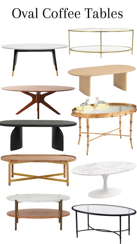 Coffee table- oval, wood, brass, black, round, gold, wooden, marble, two tier 

#LTKhome #LTKstyletip