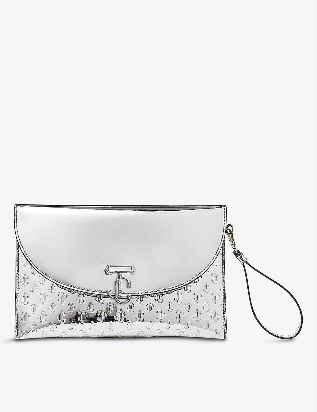 JC metallic-finish leather pouch bag | Selfridges