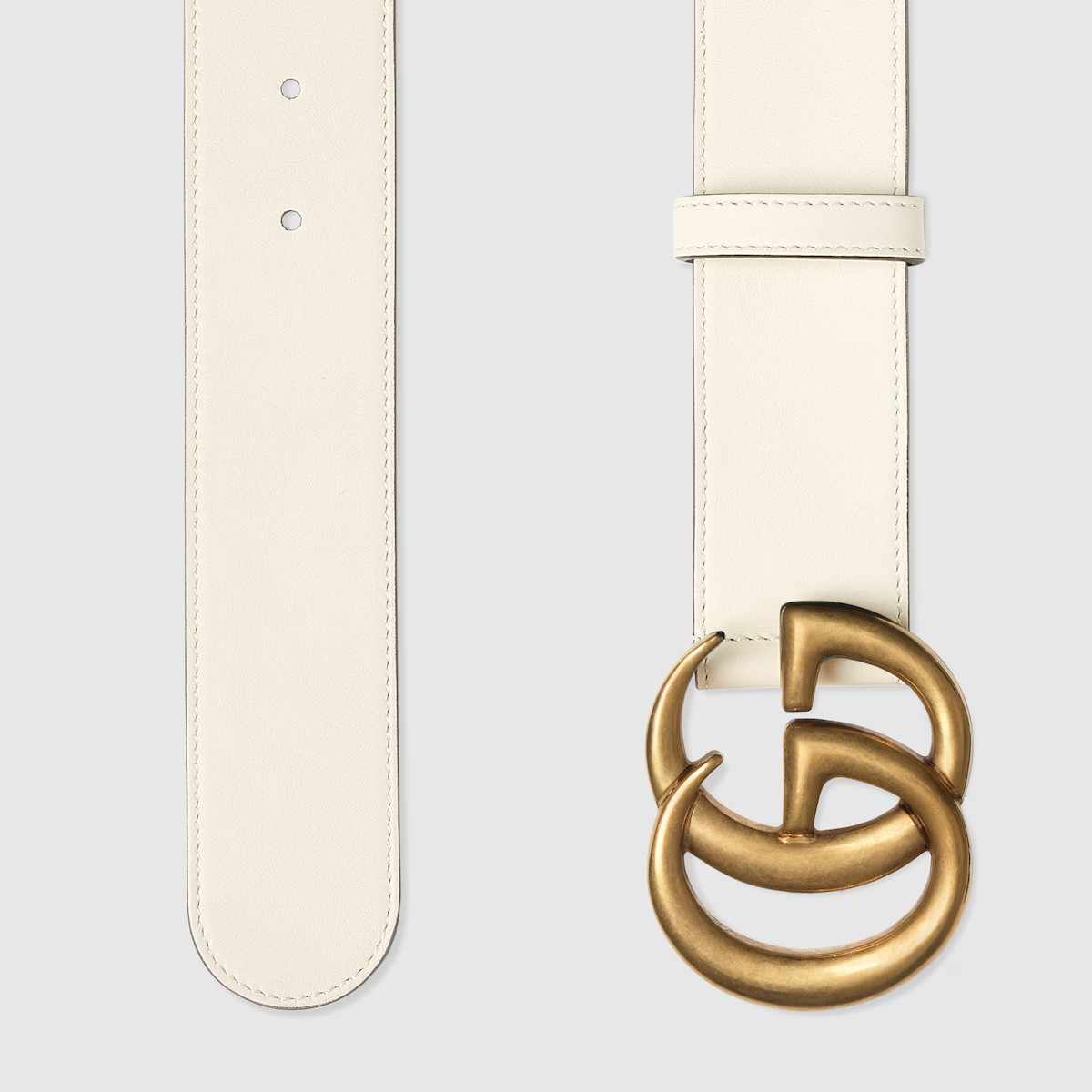 Leather belt with Double G buckle | Gucci (US)