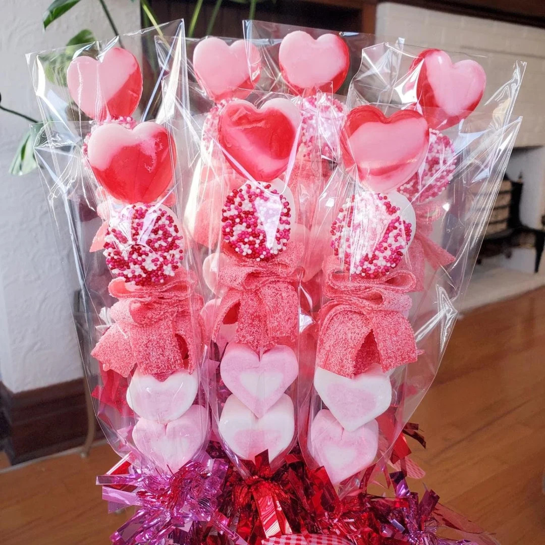 6 Valentine's Day Lollipop Candy Kabobs - Etsy | Etsy (US)